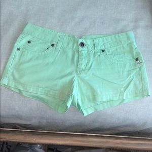 Hurley mint green, turquoise shorts